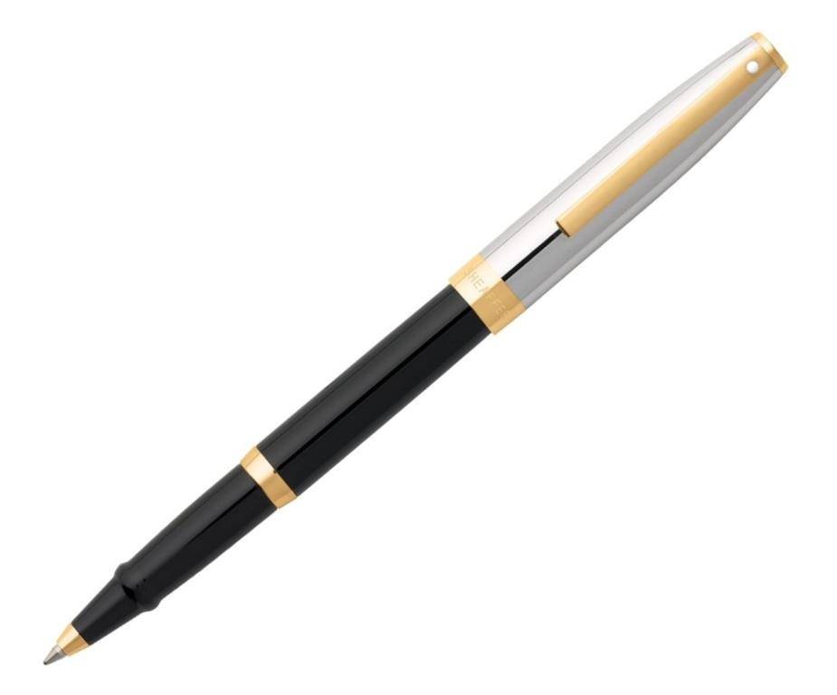9475 Pióro kulkowe Sheaffer kolekcja Sagaris, czarne/chrom, wykończenia w kolorze złotym