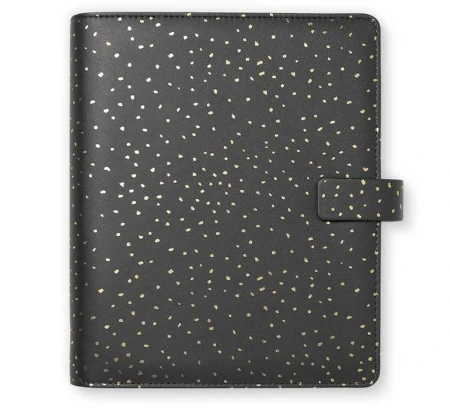 Organizer fILOFAX Confetti A5, ciemny grafit, motyw Charcoal, czarny filofax-028743