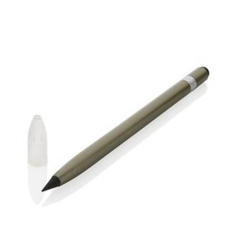 Aluminiowy "wieczny" ołówek z gumką, zielony P611.127