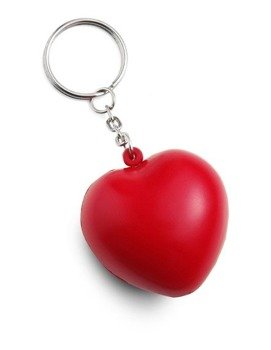 Brelok do kluczy, antystres "serce", czerwony V4018-05