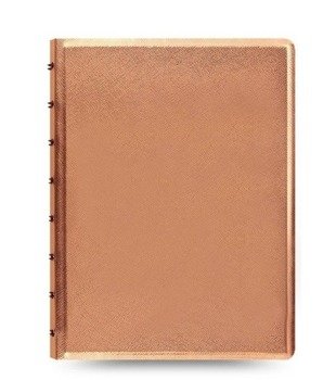 Notebook fILOFAX SAFFIANO A5 blok w linie, różowe złoto, złoty filofax-115058