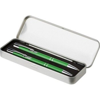 Zestaw piśmienny, długopis i ołówek mechaniczny, jasnozielony V1956-10